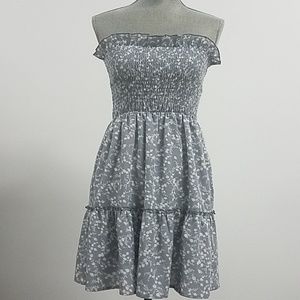 Top smocking detail dress with ruffle detail